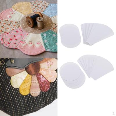 80 sztuk Papierowe szablony do pikowania w kształcie kwiatów Łączenie DIY Patchwork 56mm/71mm