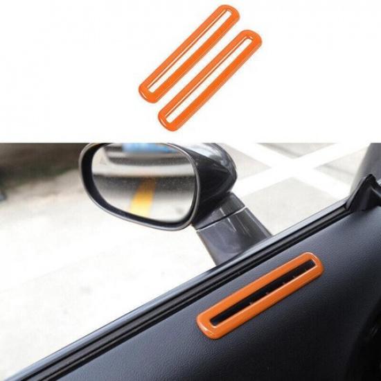 Fit For Dodge Challenger 2015- Orange Inner Door Air Outlet Vent Cover Trim