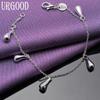 925 Sterling Silver Droplet Pendant Bracelet Gift Fashion Jewelry