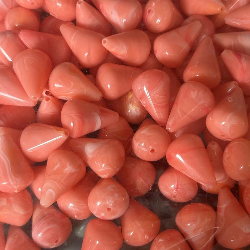 Retro Style Acrylic Water Drop Beads for DIY Necklace, Clothing, Bag Pendants, and Ornaments.