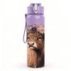1PC Highland Cow Shaggy Cattle Portrait Print 750ml Color Plastic Sports Water Bottle Leakproof Flip Straw Lid Suitable for Sports Office Home Use