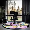 KPop Demon Hunters Printed Round Rug Carpet Chair Rug Area Rug Entryway Doormats,for Office Chair Living Room Bedroom Kitchen Room.