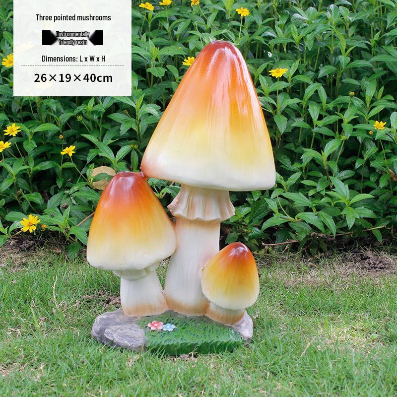Resin Mushroom Ornaments for Outdoor Garden and Lawn Decor