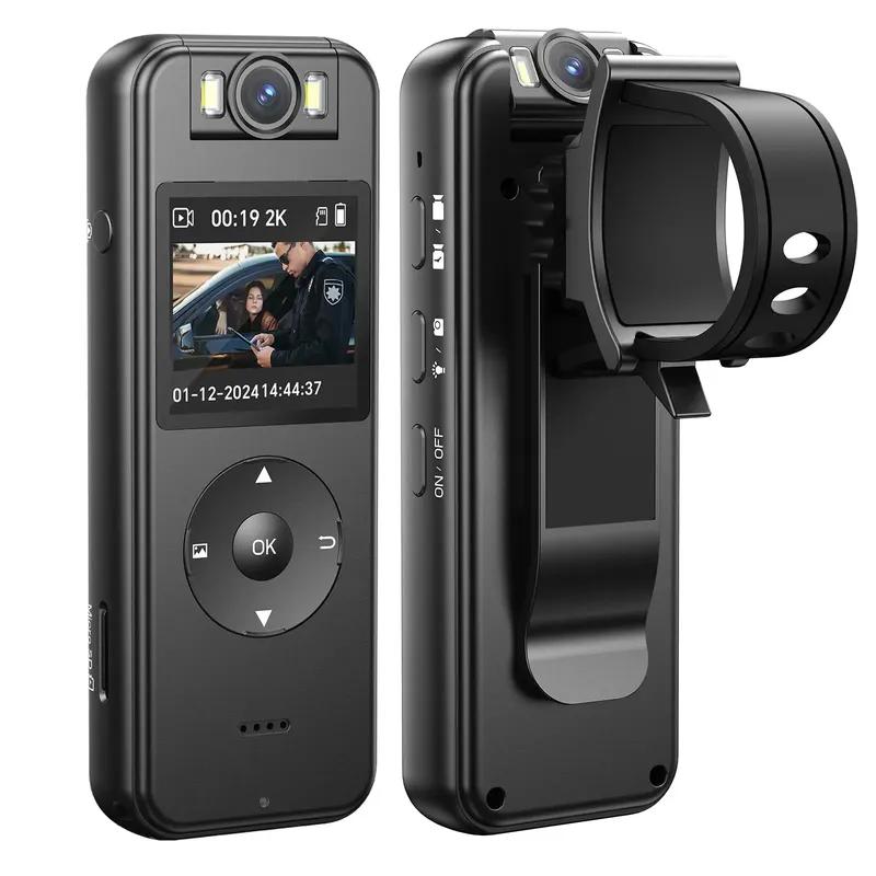 

2K Body Worn Camera 64G WiFi Mini Camera 4 Hrs Video Shooting Small Camcorder with 180°Rotatable Lens Battery Camera Camera only