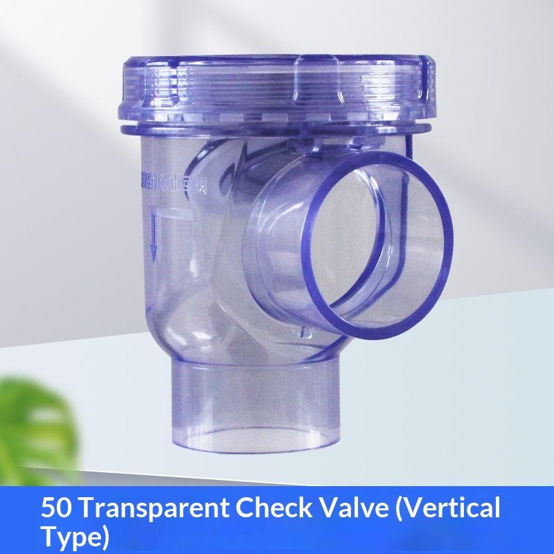 PVC Movable Transparent Anti Reflux Valve Anti Backwash Blockage Proof for Home Renovation Plumbing Works