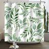 Watercolor Green Leaf Shower Curtain for Bathroom Vines Plant Nordic Minimalist Polyester Botanic Curtain for Home Hotel 180x2