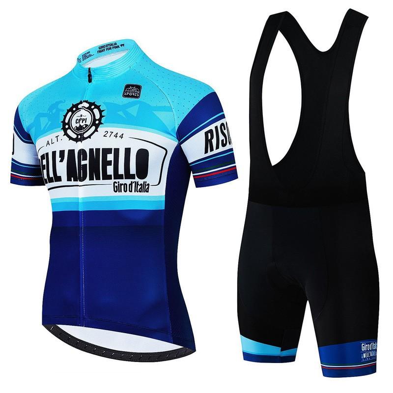 Mens Cycling Jersey Set Short Sleeve Breathable Quick-Dry Bike Riding Outfit Sportswear