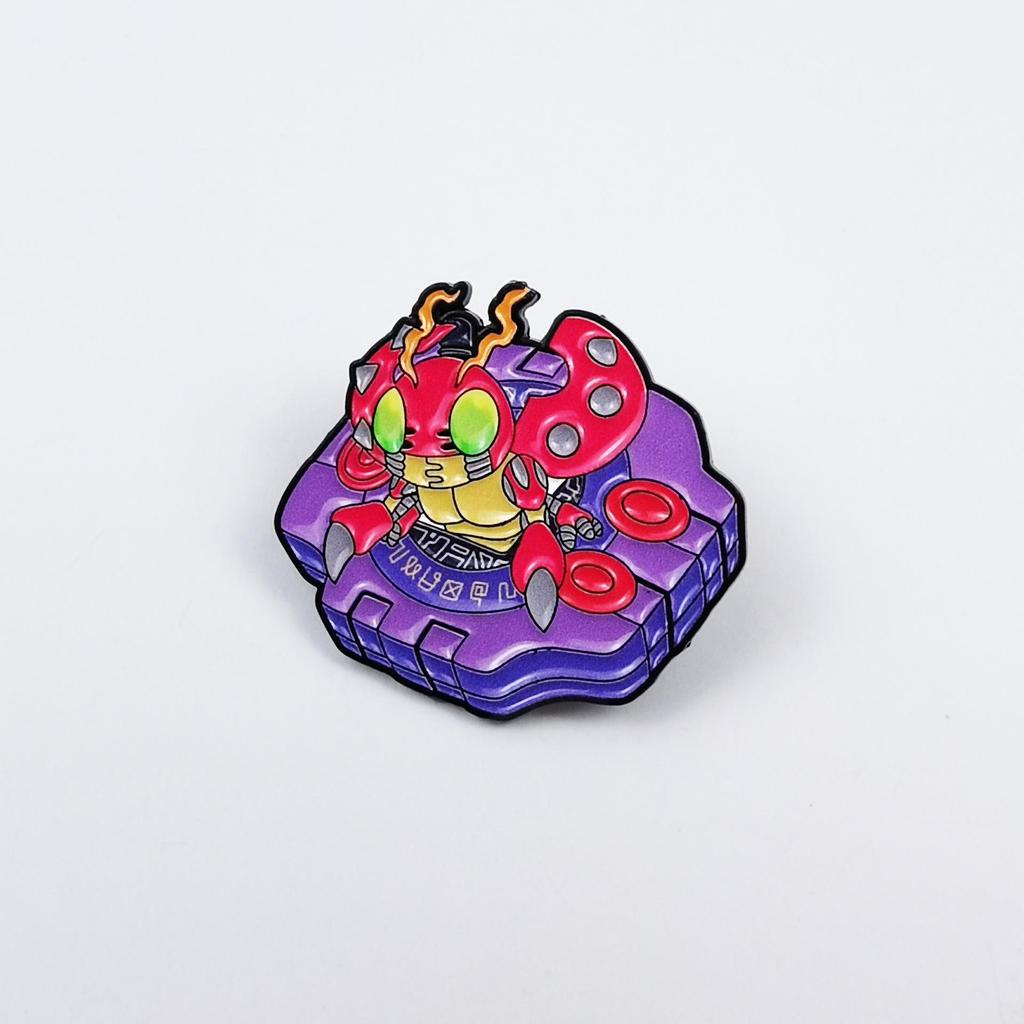 Cartoon Digimon Anime Brooch: Cute Elf Backpack Badge & Versatile Alloy Medal