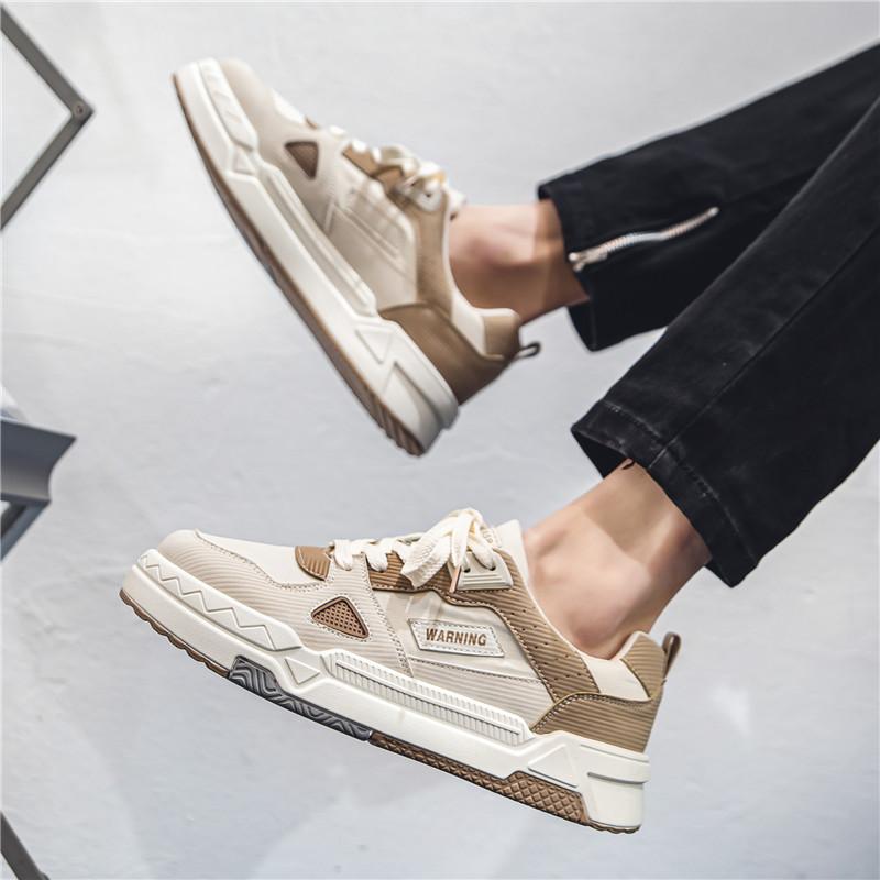 2025 Men's Shoes Spring and Autumn Sports Skateboard Shoes Men's Versatile Middle School Students Niche Design Casual Trendy Shoes High Sense