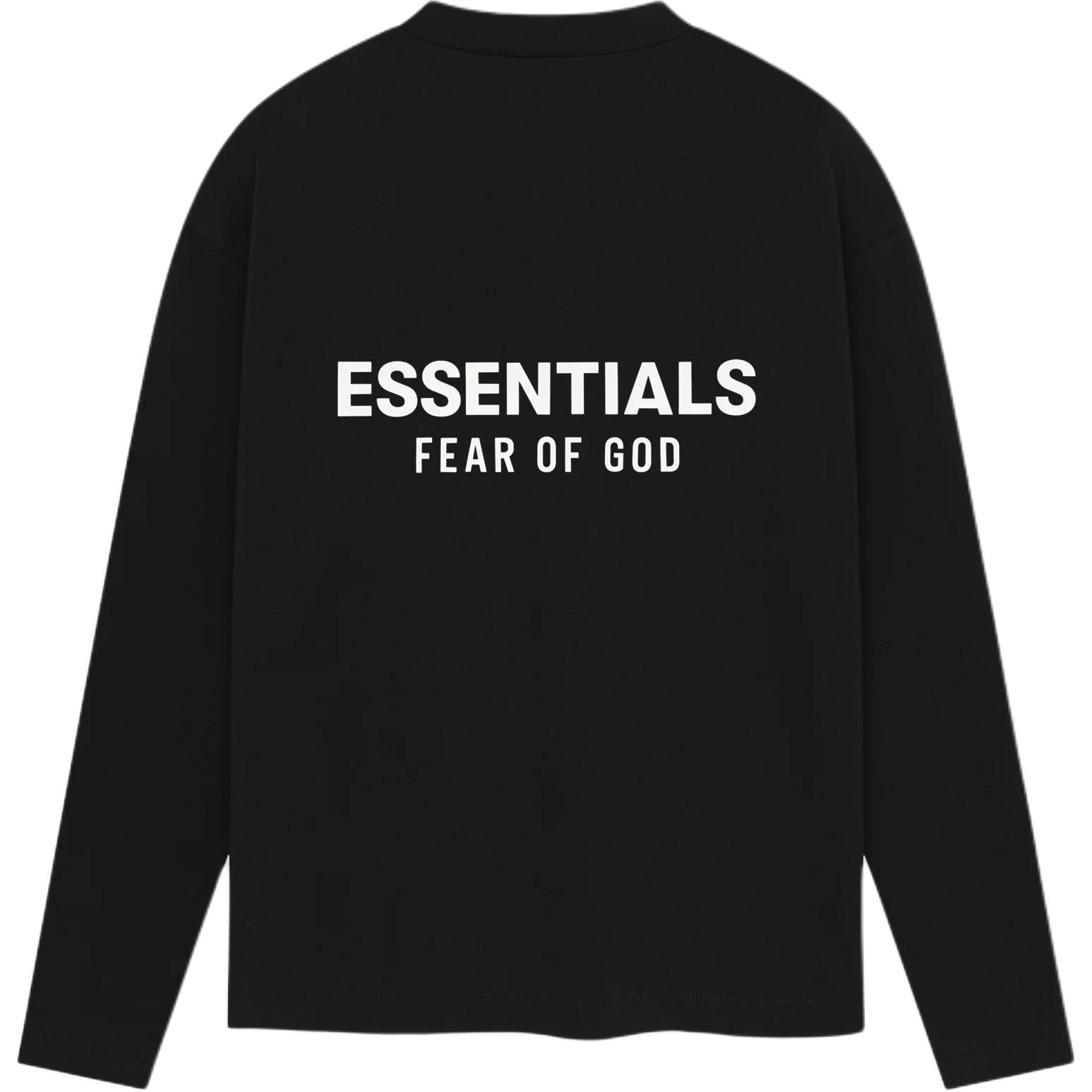 

Fear of God Essentials Classic Long-Sleeve Tee Jet Black Men Tops 125AS254200F M