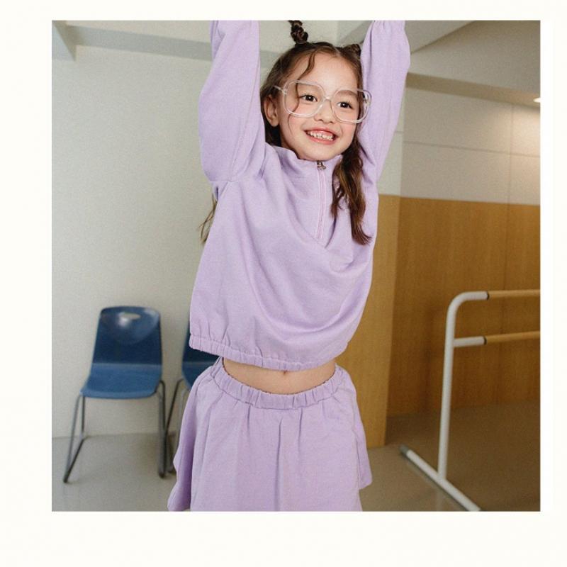 Olivan Half Zip Up Skirt Top And Bottom Dress 2color