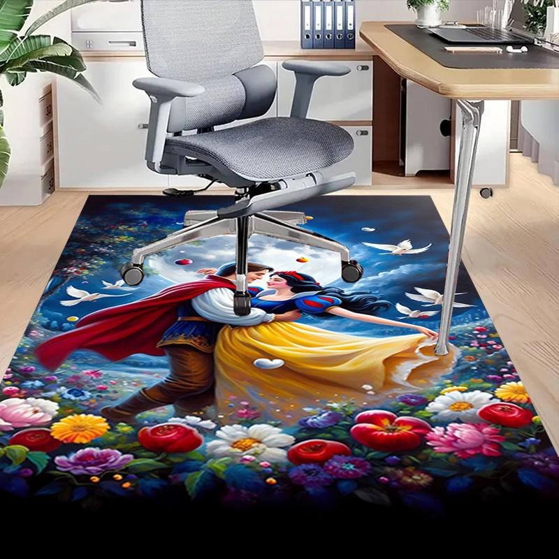 1pc Princess Snow White Prince Carpet Office Rug Outdoor Mat Home Decor Area Carpet Festival Gift Office desk chair carpet