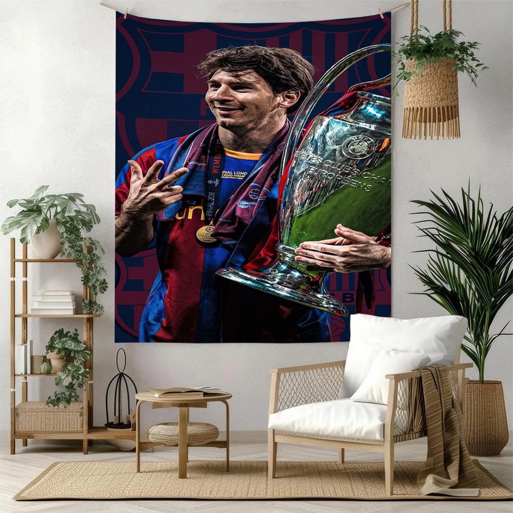 Messi Wall Decor Tapestry Art For Pet Memorial Birthdaywedding Party Backdrop Family Gift