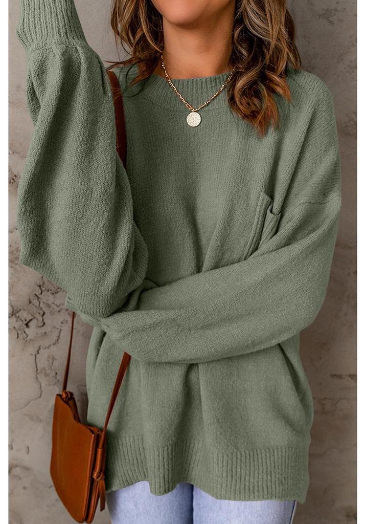 2025 Winter Women's Casual Loose Round Neck Sweater - European and American Style
