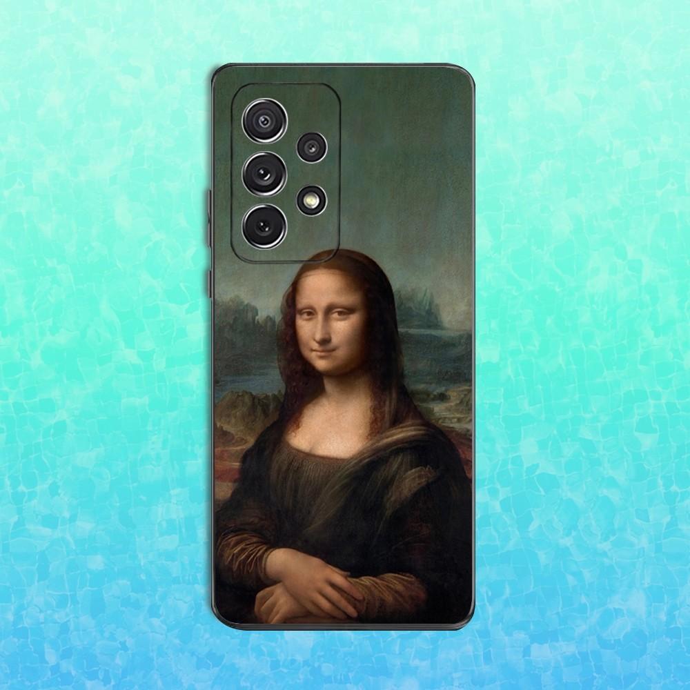 M-Mona Lisa Art D-Da-Vinci Phone Case For Samsung S25,S24,S23,S22,S21,S20,S10,Ultra,Plus,Lite,FE,Soft Silicone Black Cover