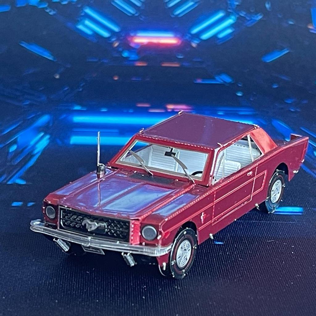 1965 Ford Mustang Sports Car All-Metal 3D DIY Model Puzzle - No Glue Required