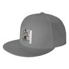 Fashion Vacation Mode Activated Travel Art Flat Brim Sun Hat Denim Baseball Cap Sun Caps