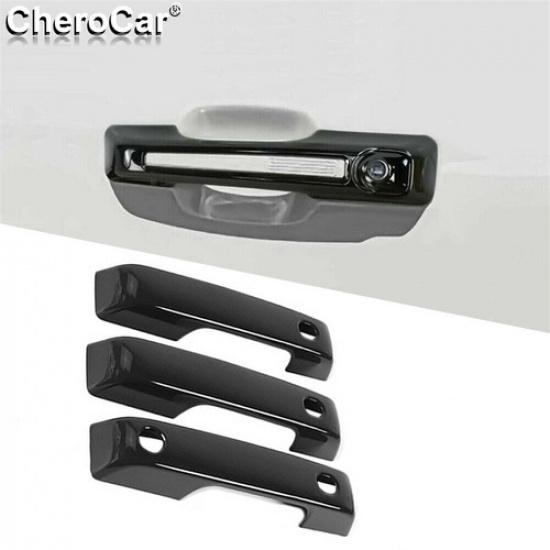 Exterior Door Handle Decoration Cover Trim Black For Ford Bronco 21+ Accessories