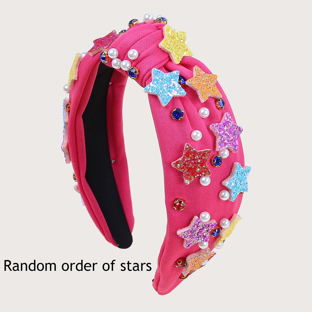 Damen Perle Kristall Stirnbänder Mädchen Glitzer Stern Stirnband Feiertagsparty Herz Haarreifen Kinder Kinder Haarschmuck