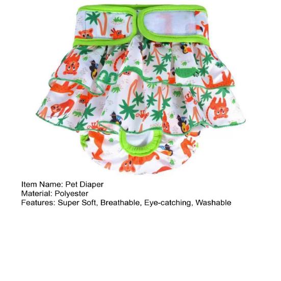 Yousheng Haustierwindel Atmungsaktiv Hautfreundlich Hoch Saugfähig Farbecht Waschbar Anti-Belästigung Polyester Welpen Hygienehöschen Hündin