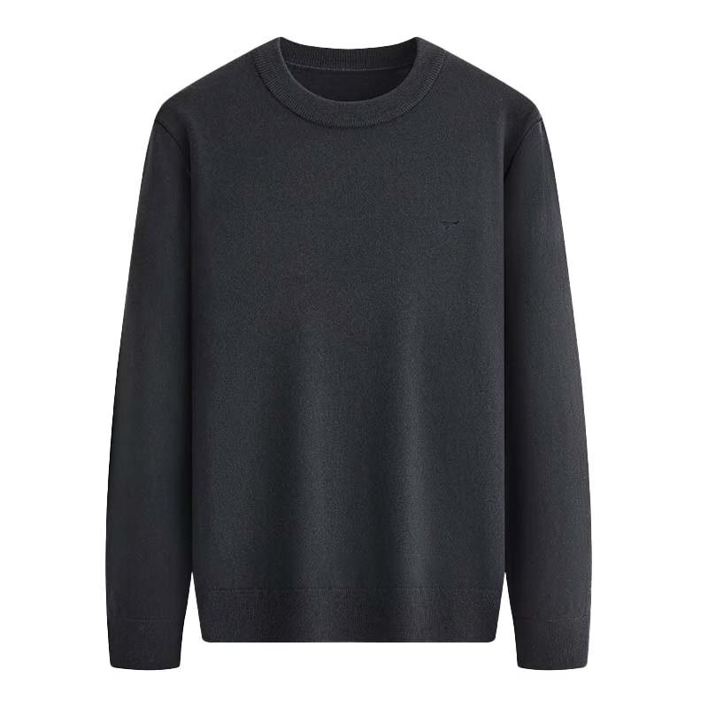 SEPTWOLVES Men's Thin Cashmere Round Neck Pullover Sweater