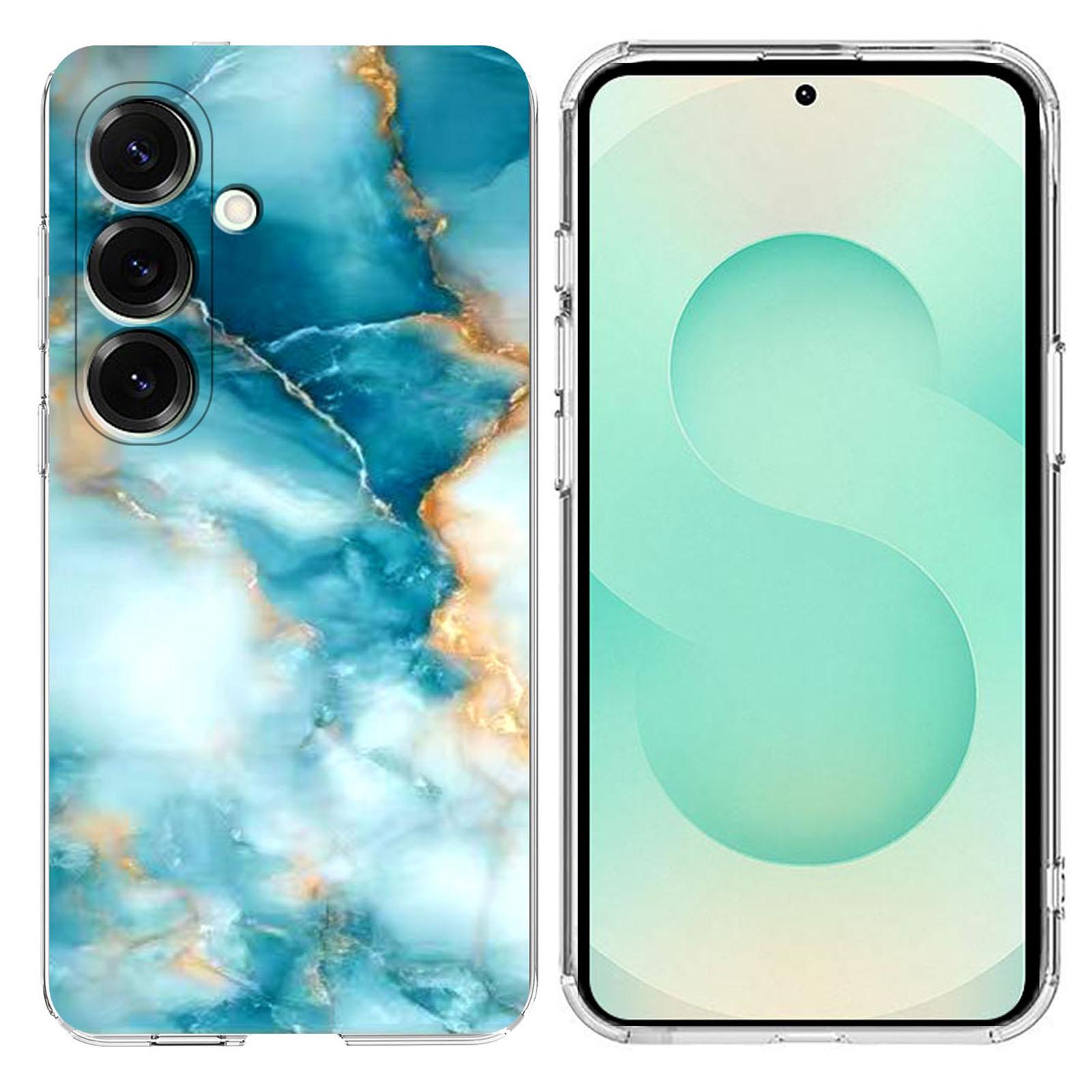 

For Samsung Galaxy A36 5G Case Marble Pattern Printing Soft TPU Phone Cover Blue