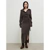 Anggae Llama Blend Long Skirt Brown