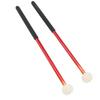 2 Pcs Timpani Mallet Soft Wool Felt Head Anti Slip Rubber Handle Alloy Percussion Stick