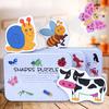 Large Children's Wooden Puzzle Tin Box, Exquisite Animal and Insect Puzzle