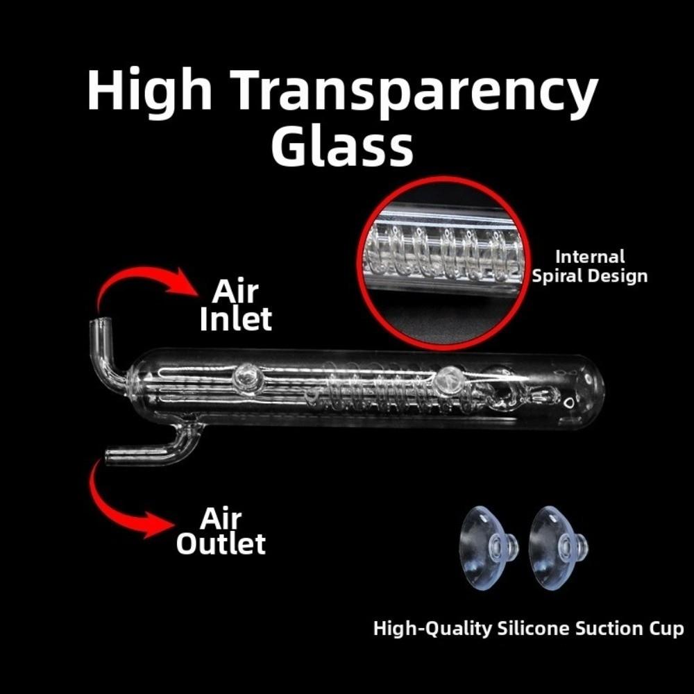 with Suction Cup CO2 Bubble Counter High Transparent Dioxide Reactor CO2 Diffuser Fish Tank