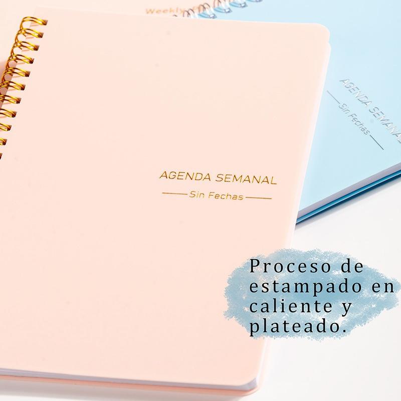 A5 Korean Stationery Agenda Planner Notebook Diary Weekly Goal Habit Schedules Organizer Student School Office Notepad