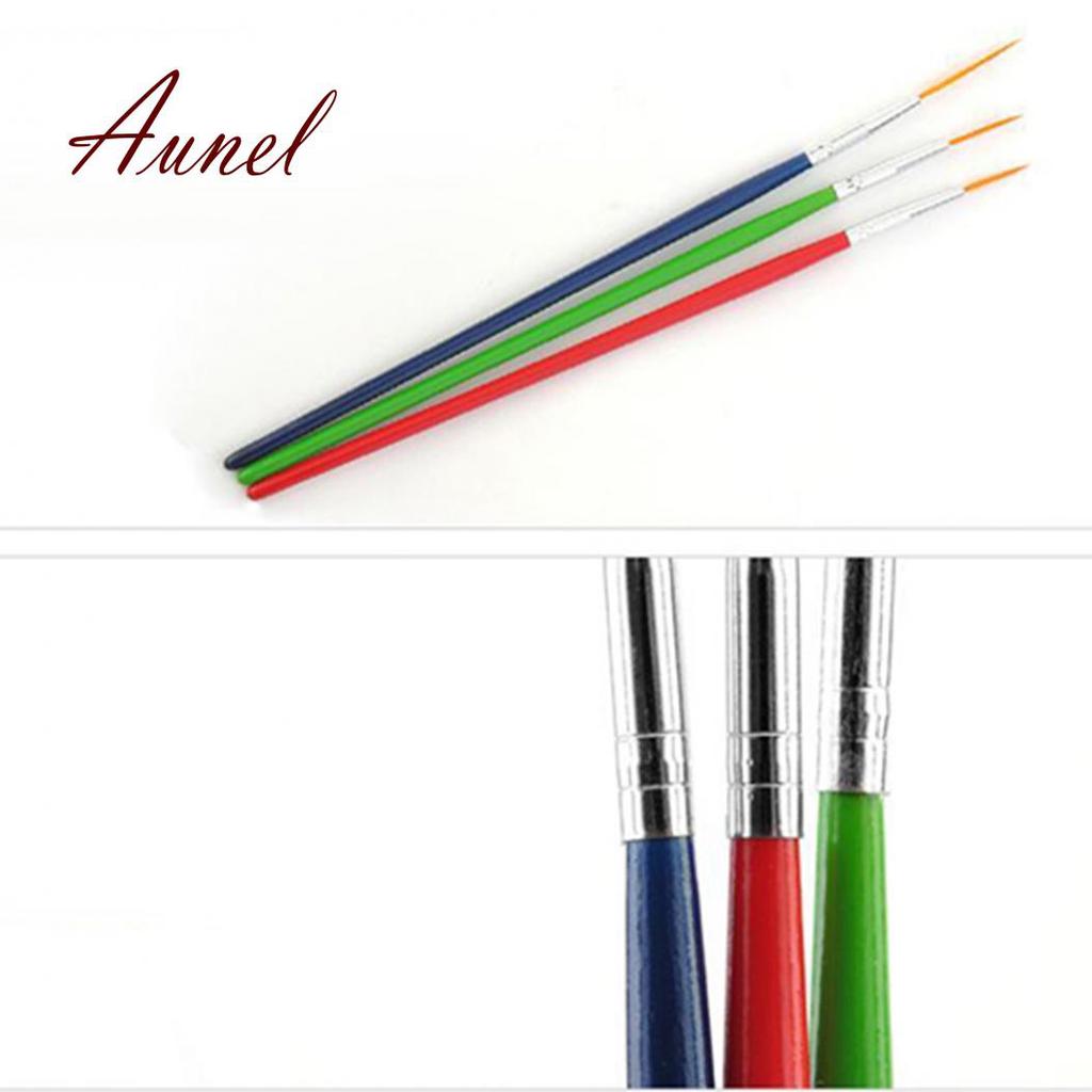 Vogue 3 szt./zestaw Nail Art Cienki Pędzelek do Detali Projektowania Dekoracji Malowania Rysowania DIY