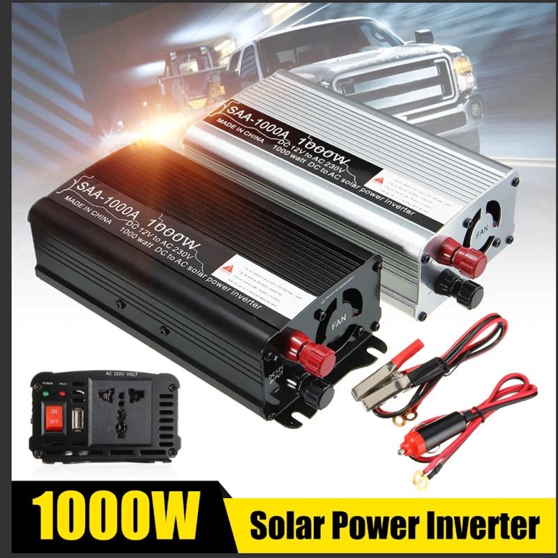 1000W DC 12V To AC 220V USB Car Power Inverter Charger Converter Adapter DC 12 To AC 220 Modified Sine Wave Transformer