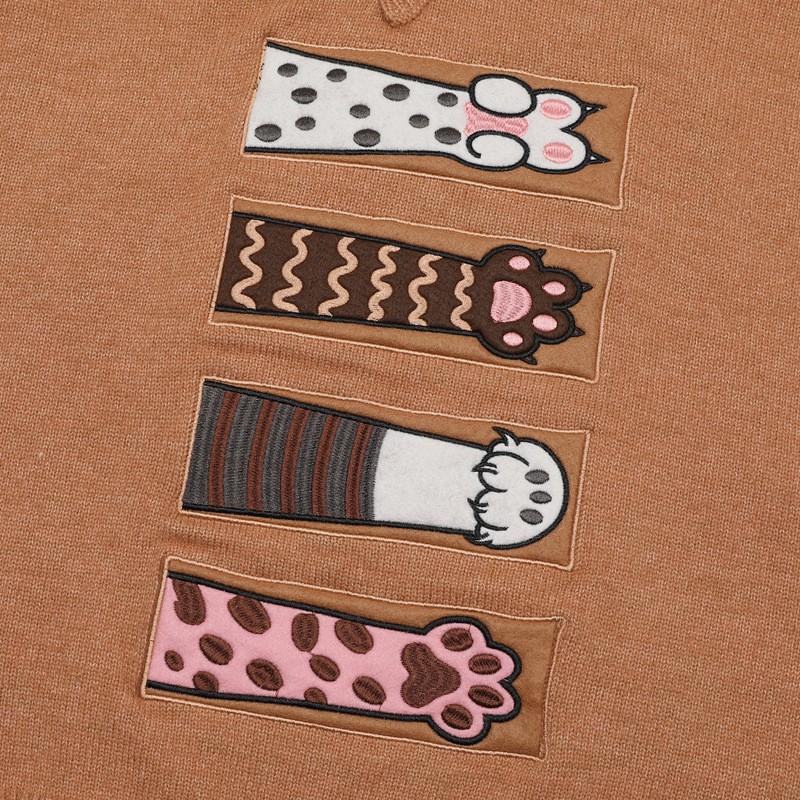 Kawaii Cat Jacquard Knit Vest V-Neck Loose Fit Sweater Teens Unisex