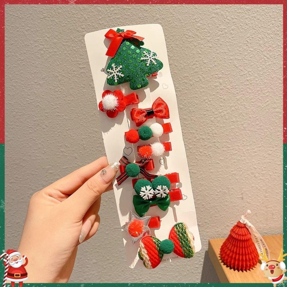 Weihnachts-Haarspangen-Set mit Hirschgeweih für Kinder, Schleifen-Haarspange, Weihnachts-Kostüm, Verkleidung