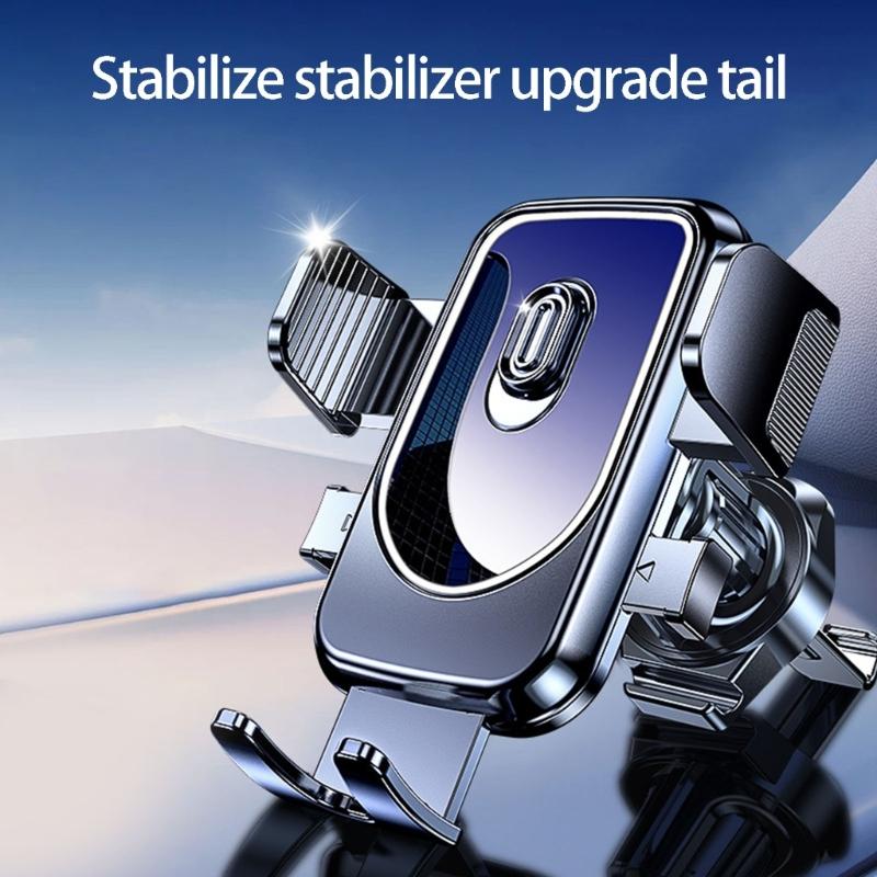Anti Shake Car Phone Mount Easy Installation Spirals Hook for Stable Navigation 360 Degree Viewing Portrait Landscape