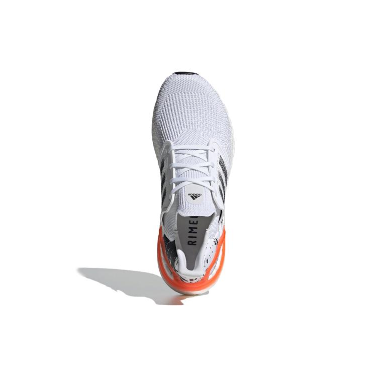 New Adidas Ultra Boost 20 White Orange Heel Pattern EG0699