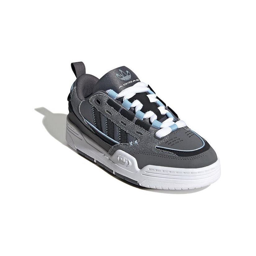 Adidas Originals Adi2000 Comfortable Durable Low-Top Skate Shoes Kids Sneakers Gray Black IG7495