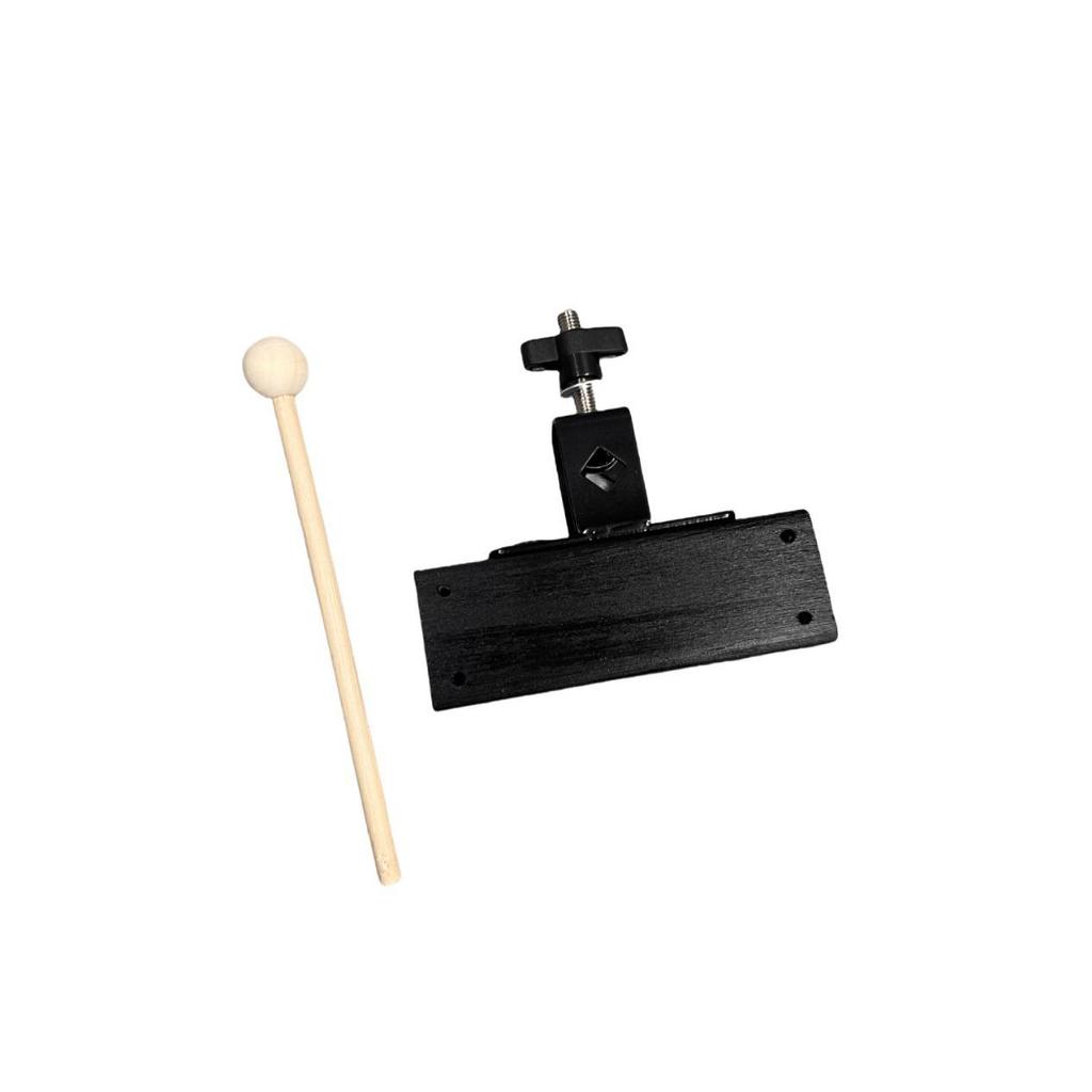 Wooden Cowbell Clapper and Cymbal Stand for Drum Kits