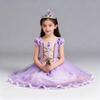 Rapunzel Princess Costume, Carnival Cosplay Dress with 2 Accessories, Cotton/Polyester, Purple, 120cm, Ages 5-6 Years
