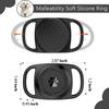 Airtag Dog Collar Holder, [1 Pack] Waterproof Protective Case for Apple AirTag, Durable & Lightweight with Full-Body Protection, Soft Silicone, Black