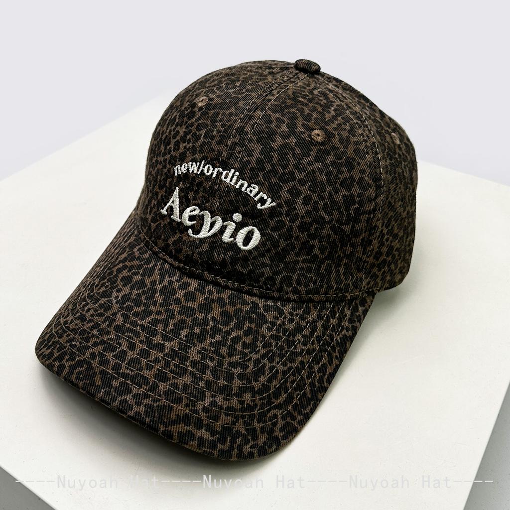 And Women Korean Style Leopard Print Embroidered Letter Prints Baseball Caps Sun Protection Vintage All-Match Personalized Peaked Hats Street Style