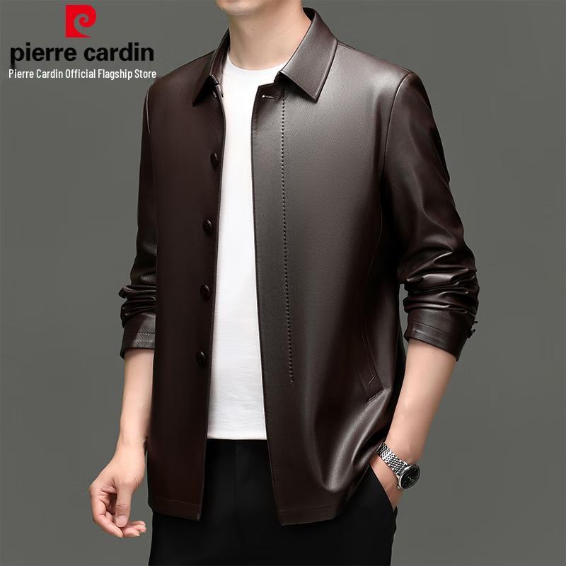 Pierre Cardin Men's Autumn/Winter Warm Leather Jacket