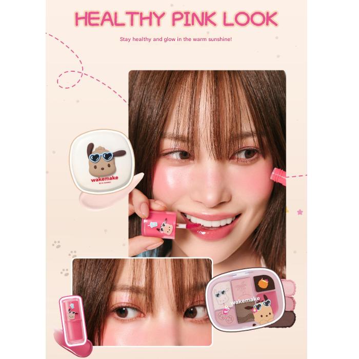 WAKEMAKE SeamLess Wear Cushion 9COLOR [Sanrio Pochacco Edition] Main 15g +  Refill 15g (3 Options)