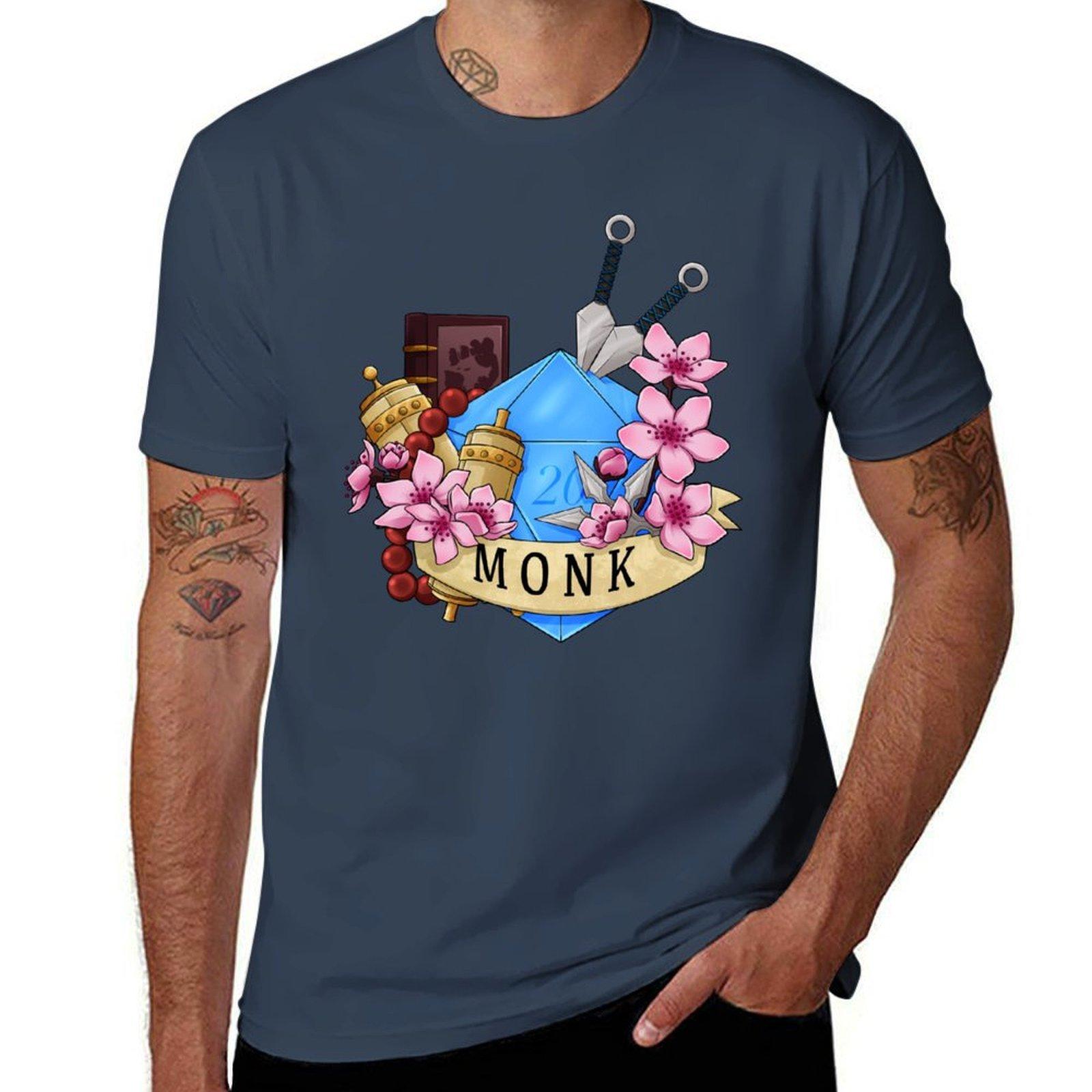 Monk Dice Tshirt Functional Casual Short Sleeve Tee S