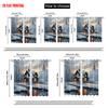 2pcs   plane printing Popular Curtains Snowy Forest Cabin Scenery Durable 100% Polyester Fabric (without rod) Versatile All Use