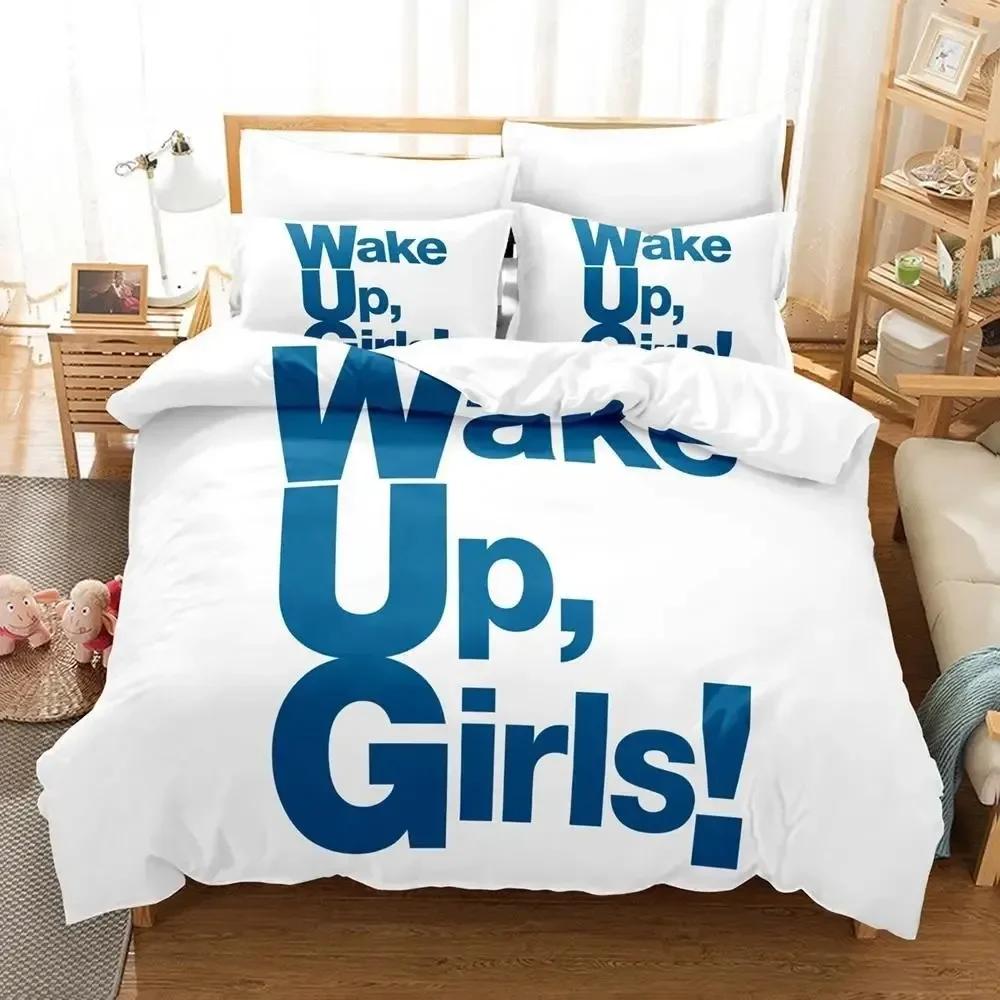 

Comforter 3D Print Anime Kawaii Wake Up Girls! Bedding Set Sheet Printed Bed Set Bed Full Queen King Size Bedroom Comforter (quilt)-EU Single(135*200cm)3pcs