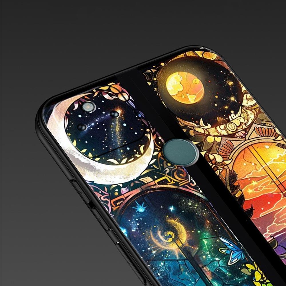 Beautiful Sun Moon Glass Phone Case Cover for Google Pixel 10 9 8 7 6 9A 8A 7A 6A Pro Shockproof Soft TPU 10 Pro XL Shell Fundas