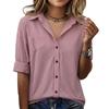 Women's Striped Button Down Shirt Long Sleeve Collared Casual Slim Fit Lightweight Summer Blouse for Everyday Wear