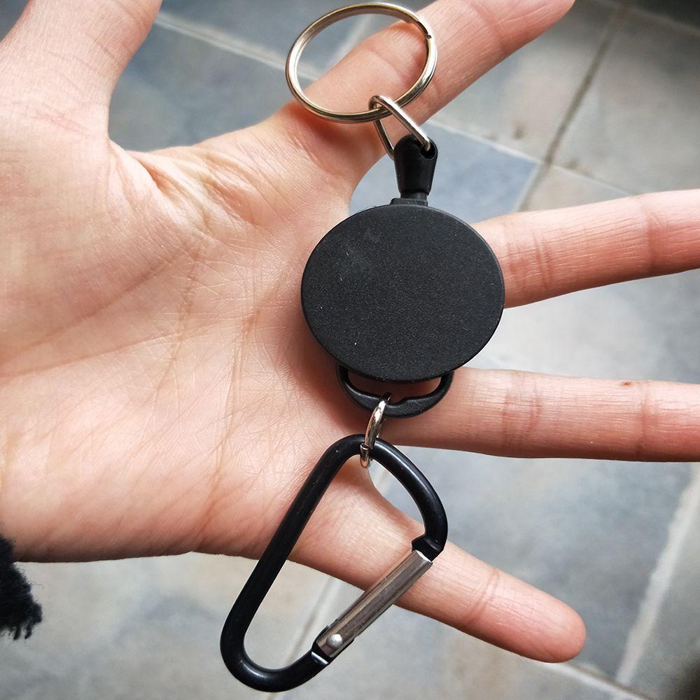 Safety Retractable Easy Buckle Anti-Lost Keychain Key Ring Outdoor Sports Badge Reel ID Card Holder